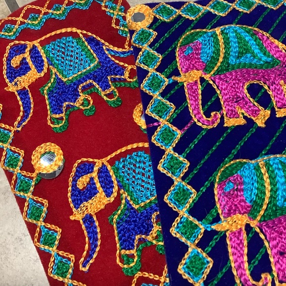 🍒 5PC PURSE SET BOHO INDIA BAG BUNDLE CROSSBODY BEAD EMBROIDERY INDIAN DESIGNER - Picture 10 of 13